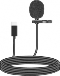 Microfon tip lavaliera USB-C pentru telefon sistem de prindere clip-on cablu 1.5 m BBL1908 
