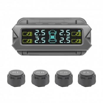 Sistem TPMS de Monitorizare a Presiunii in Anvelope Techstar and reg Incarcare Solara 4 Senzori Externi Afisaj LC 