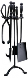 Set accesorii semineu suport cu 4 piese 60  cm  