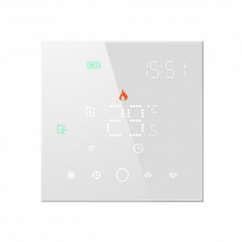 Termostat Techstar® Smart TH-10W Wireless 16A 3500W Google Home Alexa Tuya Senzor Pardoseala Alb 