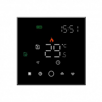 Termostat Techstar® Smart TH-10W Wireless 16A 3500W Google Home Alexa Tuya Senzor Pardoseala Negru 