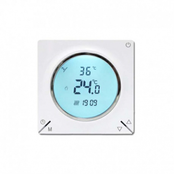 Termostat Techstar® TH-12 Ecran Digital Incastrabil 16A 3500W Alimentare 220V Senzor Pardoseala Alb 