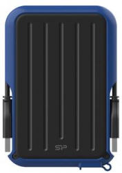 Hard Disk Portabil Silicon Power Armor A66 1TB USB 3.0 Black-Blue SP010TBPHD66SS3B 