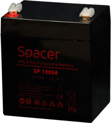 ACUMULATOR UPS Spacer 12V / 5Ah dimensiuni 90x70x101mm înălțime+terminal 107mm terminal F1 T1 and SP-BAT-12V5AH and
