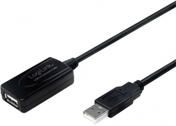 CABLU USB LOGILINK prelungitor USB 2.0 T la USB 2.0 M 10m negru UA0143 
