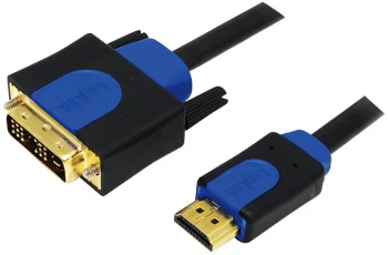 CABLU video LOGILINK adaptor HDMI T la DVI-D SL T 10m conectori auriti Full HD+ 1920 x 1200 la 60 Hz negru and CHB3110 and 