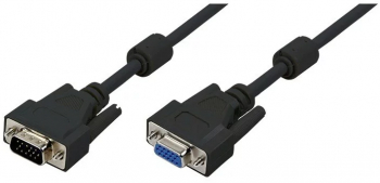 CABLU video LOGILINK adaptor VGA T la VGA M 5m dublu ecranat rezolutie maxima Full HD 1920 x 1080 la 60 Hz negru and CV0006 and 
