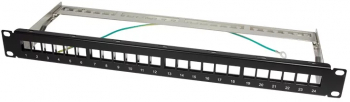 KEYSTONE PANEL Logilink 1U pentru rack 19 and 24 Ports shielded black and NK4042 and