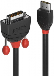 Lindy 3m HDMI to DVI-D Cable Black Line