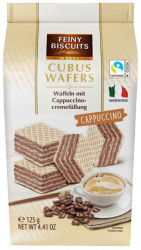 Napolitane Feiny Biscuits Cubus Wafers cu Capuccino 125 g 