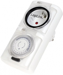PRIZA inteligenta LOGILINK Schuko x 1 conectare prin Schuko T 16 A protectie copii protectie stropire cu apa alb and ET0006A and