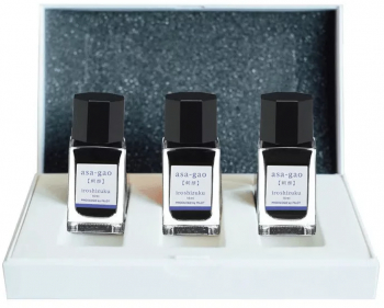 Set 3 Cerneala Iroshizuku albastra Asa-Gao 15ml 