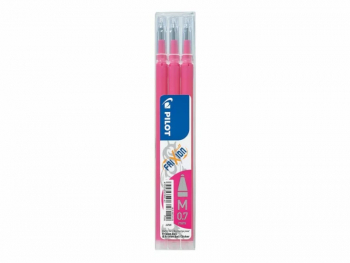 Set 3 rezerve Roller Frixion 0.7Mm 3Buc/Set Pilot Roz