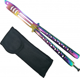Briceag fluture antrenament Shark Dinasty otel inoxidabil multicolor 24 cm 