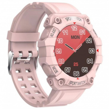 Ceas Smartwatch Techstar® FD68 1.3 inch IPS Design Sport Bluetooth 4.0 Monitorizare Tensiune Puls Roz 