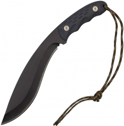 Cutit tip maceta IdeallStore® Mini Kukri negru 30 cm teaca inclusa 