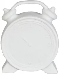 Lampa de veghe ceramica alba model Ceas 10x6x13 cm LED 