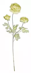 Set 12 flori artificiale Ranunculus verde 61 cm