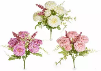Set 3 buchete artificiale Peonia 30 cm 
