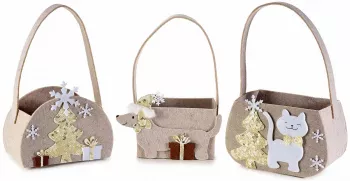 Set 3 gentute Craciun 14.5x8x22.5 cm 