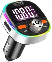 Modulator FM 12-24V Bluetooth 5.0 cu functie de incarcator auto 18W Super Charge 3.0 si port USB C - BC53 