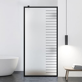 Paravan dus walk-in Aqua Roy Black model Supreme negru 120x195 cm sticla 8 mm mata securizata anticalcar