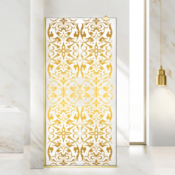 Paravan dus walk-in Aqua Roy Gold Regency Full auriu 70x195 cm sticla 8 mm mata securizata anticalcar 