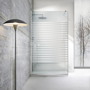 Paravan dus walk-in Aqua Roy INOX model Bali incolor 90x195 cm sticla 8 mm clara securizata anticalcar 