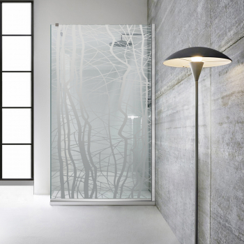 Paravan dus walk-in Aqua Roy INOX model Manhattan incolor 100x195 cm sticla 8 mm clara securizata anticalcar 