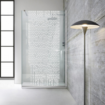 Paravan dus walk-in Aqua Roy INOX model Rain alb 90x195 cm sticla 8 mm clara securizata anticalcar 