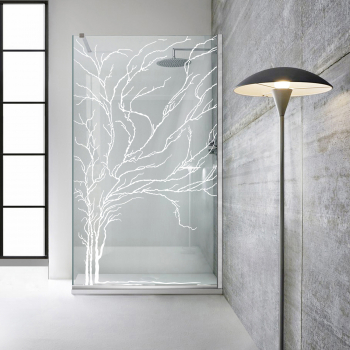 Paravan dus walk-in Aqua Roy INOX model Tree alb 70x195 cm sticla 8 mm clara securizata anticalcar 