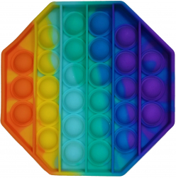 Jucarie antistres Pop it silicon hexagon 12.5 cm multicolor 