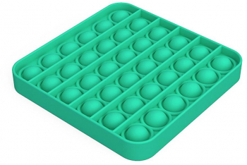 Jucarie antistres Pop it silicon patrat 12.5 cm verde