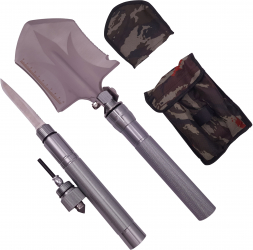 Lopata multifunctionala IdeallStore® Hunting Society 8 in 1 otel inoxidabil 62 cm argintiu 