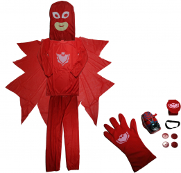 Set costum Eroi in Pijamale - Bufnita - Amaya - marimea M si manusa cu lansator 