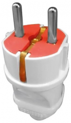 Stecher cu impamantare 16A 220V alb 