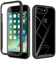 Husa de protectie compatibila cu iPhone 8 Plus/7 Plus/6 Plus/ 6s Plus PC Negru 