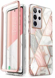 Husa pentru Samsung Galaxy S21 Ultra 5G Poliuretan Marble 