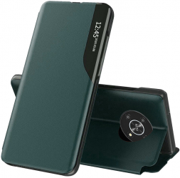 Husa de protectie compatibila cu Honor Magic4 Lite Piele ecologica Verde