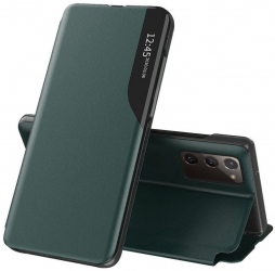 Husa Protectie pentru Samsung Galaxy S20 FE 4G/S20 FE 5G Precision Fit eFold Series O5795 Piele ecologica Dark Verde 