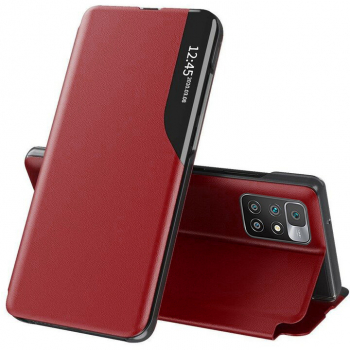 Carcasa de protectie compatibila cu Xiaomi Redmi 10 Piele ecologica Rosu 