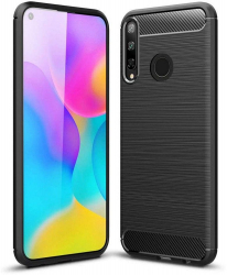 Husa pentru Huawei P40 Lite E Techsuit Carbon Silicone Black 