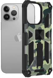 Husa de protectie compatibila cu iPhone 13 PU Camuflaj 