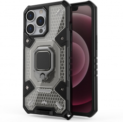 Husa pentru iPhone 13 Pro Max Honeycomb Armor Policarbonat Black 