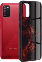 Husa Protectie pentru Samsung Galaxy A02s Elite Armor Glaze Series O4343 Lexgard Rosu Nebula 