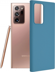 Husa pentru Samsung Galaxy Note 20 Ultra/Note 20 Ultra 5G Techsuit Soft Edge Silicone Denim Blue 