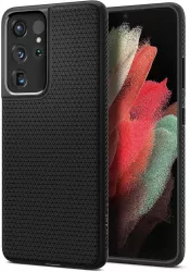 Husa pentru Samsung Galaxy S21 Ultra 5G Liquid Air Poliuretan Matte Black 