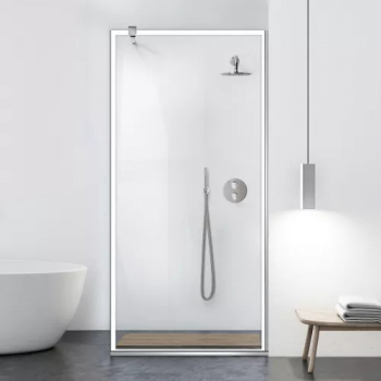 Paravan dus walk-in Aqua Class INOX model Frame alb 60x195 cm sticla clara securizata 