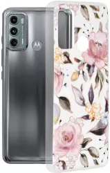 Husa de protectie compatibila cu Motorola Moto G60 PU Alb 