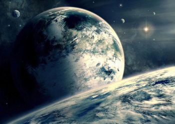 Fototapet Univers in gri 300 x 200 